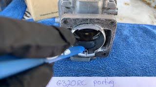 Zenoah G320rc explaining port matching How to Exhaust and intake timing [upl. by Skurnik]