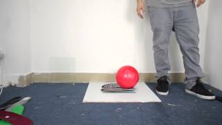 FP Insoles impact test  bowling ball dropped on glass [upl. by Denis]