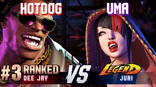 SF6 ▰ HOTDOG 3 Ranked Dee Jay vs UMA Juri ▰ Ranked Matches [upl. by Raycher]