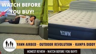 Yawn Airbed Outdoor Revolution Sofa amp Kampa Diddy Heater  Review [upl. by Ateuqram]