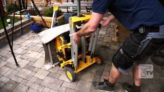 Dewalt DE7400 Heavy Duty Rolling Saw Workstation  a Toolstop DEMO [upl. by Asnarepse]