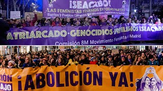 Manifestaciones de 8M en Madrid por el Día de la Mujer [upl. by Tinaret]