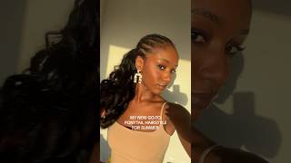 Do cornrows instead of slicking your hair back this summer naturalhair ponytail shorts haircare [upl. by Retsim810]