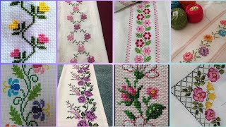 Gorgeous cross stitch patterns countable embroidery charsutikarhailatest dosuti design ideas2024 [upl. by Iong]