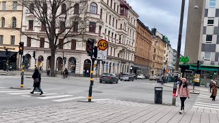 Stockholm Walks Tegnérgatan Ordinary grey day in central city [upl. by Martica503]