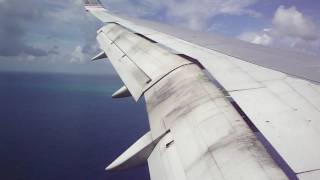 American Airlines landing at St Maarten  360° circle on approach [upl. by Riem731]