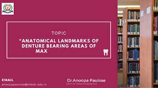 ANATOMICAL LANDMARKS OF DENTURE BEARING AREAS OF MAXILLA PART V [upl. by Ashly]