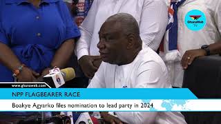 Boakye Agyarko files nomination for NPP 2024 flagbearer race [upl. by Enneire]