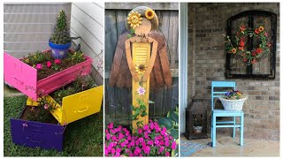 Creative garden landscaping ideas  Garden decor with old furniture  ATTRACTIVE DECOR [upl. by Vescuso]