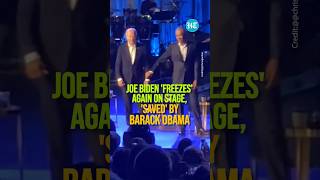 Barack Obama Guides Joe Biden OffStage As He Freezes Up At Fundraiser Event  Watch [upl. by Lseil532]