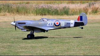 WW2 RC FIGHTERS DISPLAY  2 x SCALE SPITFIRES  MALC amp DICK AT BUCKMINSTER WARBIRDS EVENT  2022 [upl. by Takeo]