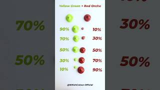 Yellow Green Vs Red Ochre Colour Mixing Video acrylicpainting colourmixing tappingsounds [upl. by Rotow]