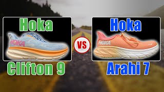 Hoka Clifton 9 vs Hoka Arahi 7 [upl. by Htirehc844]