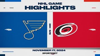 NHL Highlights  Blues vs Hurricanes [upl. by Ennayoj]