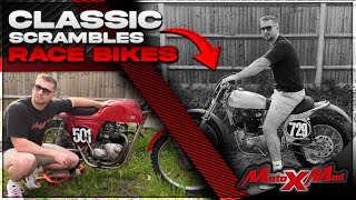 Classic Motocross bikes Triumph Metisse amp Cheney Triumph scramblers [upl. by Storer22]