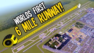 BUILD The LARGEST Airport in History Challenge Cities Skylines Airports DLC [upl. by Ecnar]