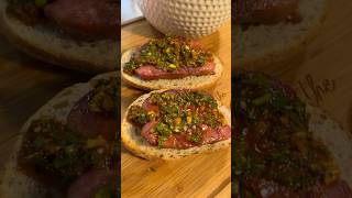 Choripán con chimichurri argentino🇦🇷🇺🇸 [upl. by Olsson]