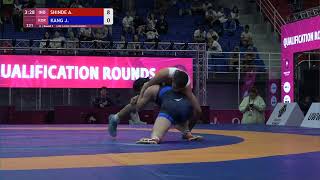 Round 3 WW  49 kg A SHINDE IND v J KANG KOR [upl. by Aiz]