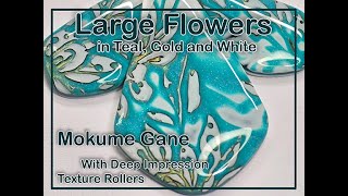 Large Flowers Mokume Gane with Deep Texture Roller [upl. by Lisabeth26]