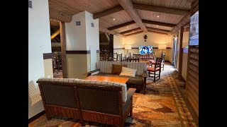 Disney Wilderness Lodge Old Faithful Club Level Lounge Walkthrough [upl. by Aihcrop44]