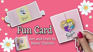 Cute Ideas  Fun Card for Best Friend  How to Make  Shutter Card  Easy to Make  Present Ideas [upl. by Boyden102]