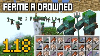 FERME A DROWNED  MINECRAFT 118 GUIDE [upl. by Yllor]