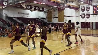 Video Auburn takes on Corcoran in boys basketball [upl. by Idnarb]