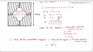 Find the area of the unshaded region in the given figure CBSE Sample Paper 202324 Question no25 [upl. by Ireg]