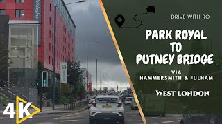 London Drive Park Royal to Putney Bridge via Hammersmith amp Fulham drivewithro walkwithro [upl. by Morena666]