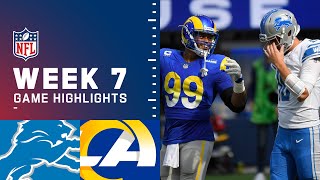 Lions vs Rams Week 7 Highlights  NFL 2021 [upl. by Neenwahs194]