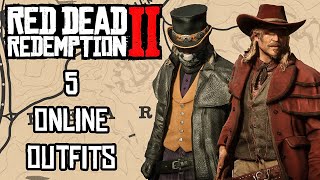 5 Red Dead Online Outfits  Red Dead Redemption 2 [upl. by Asp]