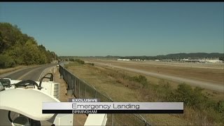 Air refueling plane safely lands at Birmingham airport after engine fire [upl. by Clair82]