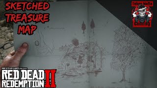 Sketched Treasure Map in RDR2 [upl. by Swanhildas]