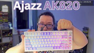 Teclado Ajazz AK820  Que teclado maravilhoso  PBT RGB Gasket Mount Lubed Switch por R 180 [upl. by Placido853]