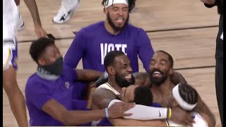 Lakers Celebrate Their 2020 NBA Championship  Final Moments Of Game 6 [upl. by Ecila471]