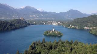 View of Lake Bled from Ojstrica Hill [upl. by Enirac]