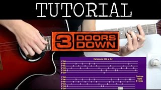 Here Without You de Three Doors Down Tutorial de Guitarra  how to play [upl. by Oleg]