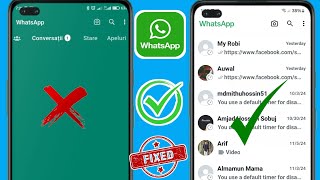 How to Fix WhatsApp chats Green amp Grey Screen Problem 2024  WhatsApp chats Not Opening Green Screen [upl. by Lune]