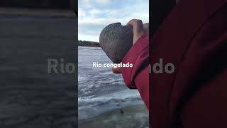 Rio congelado na Lapônia finlandia [upl. by Kcirreg]