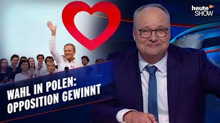 Mit Herz gegen Hetze Stoppen die Wahlen in Polen Europas Rechtsruck  heuteshow vom 20102023 [upl. by Ardnuahsal]