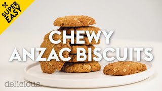 The Ultimate Slightly Chewy Anzac Biscuits Recipe  delicious Australia [upl. by Mirak267]