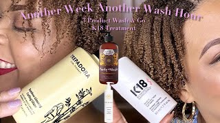 Wash Day Routine Tight Curly 4c Natural Hair K18 Bamboo Ginseng I Create Hold Uncle Funky’s [upl. by Jayme]