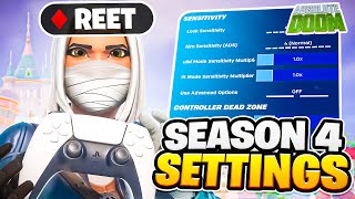 Reet Shows NEW BEST Controller Settings For Fortnite Season 4 PS5PS4PCXBOX [upl. by Stinky977]