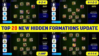 Top 20 Hidden Formations Update In eFootball 2024 Mobile  424 Formation Available 🤔 [upl. by Aziar]