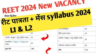 REET Syllabus 2024 for Level 1 and 2 Download Subjectwise PDFs Exam Pattern [upl. by Zebadiah]