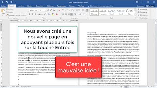 Microsoft Word  Comment Insérer une page vierge  P14 [upl. by Odlaw]