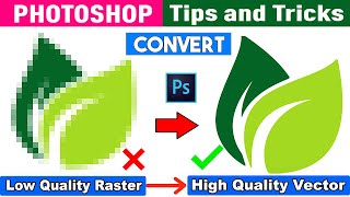 Convert Raster Image Into Vector Image In Photoshop cc 2024  Vectorize Image In Photoshop 2024 [upl. by Hnahk137]