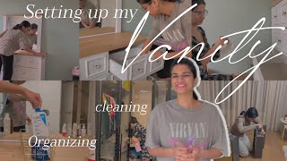 Organizing my dressing room  My new vanity desk  Cleaning and organizing video [upl. by Eillo185]