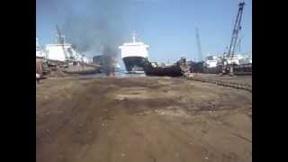 Ship arrives to be dismantled in Aliağa Shipbreaking Yard [upl. by Amoeji]