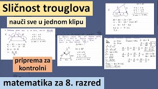 Sličnost trouglova priprema za kontrolni [upl. by Anirt644]